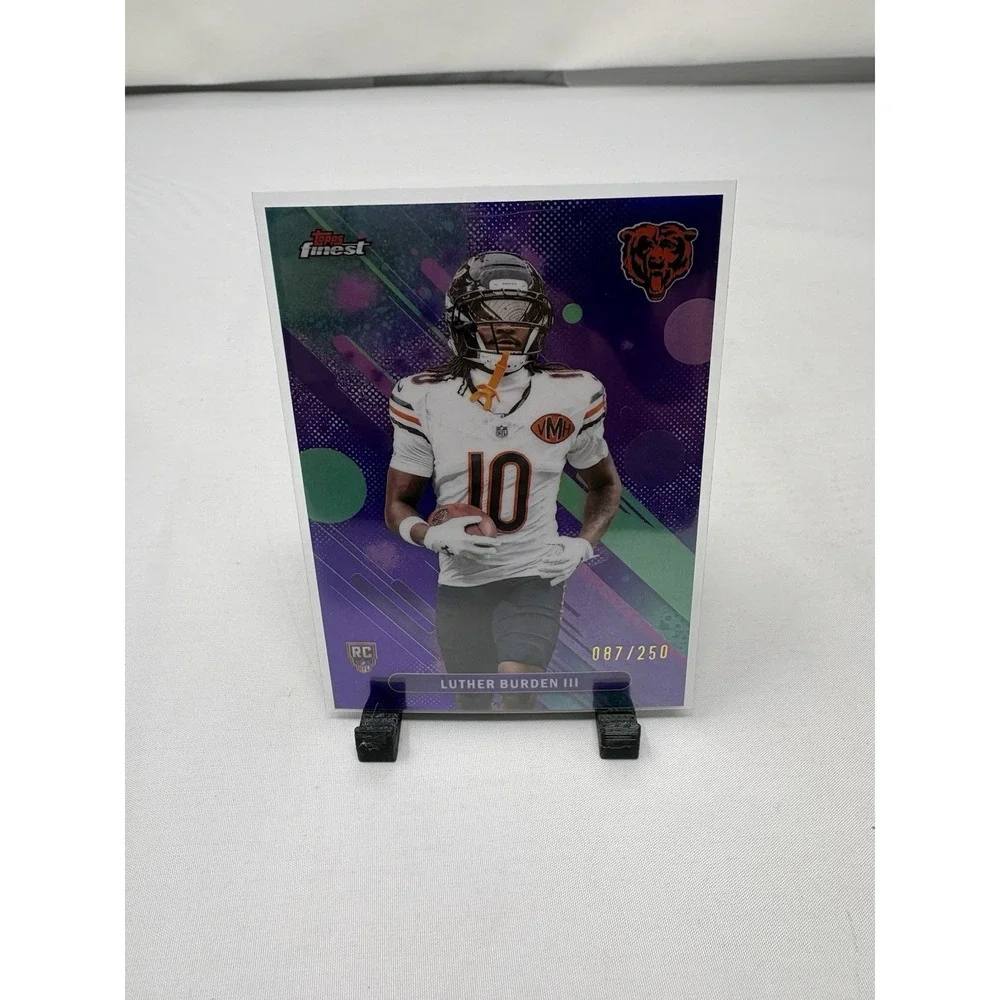 2025 Topps Finest LUTHER BURDEN RC Purple Refractor Serial /250 Card#27 BEARS